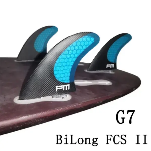 BiLong FCS II G7 Surfboard Thruster Tri Fin Fiberglass with Carbonfiber Electric Surfboard Quilhas Surf Wakeboard Windsurf Fins - Image 17