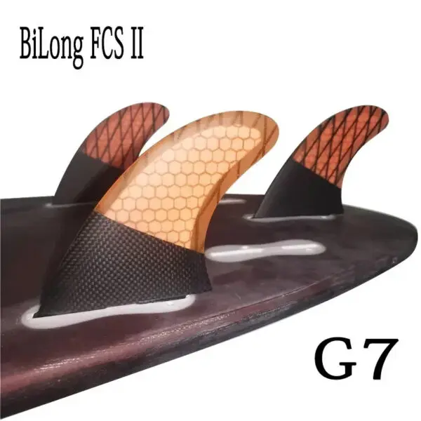 BiLong FCS II G7 Surfboard Thruster Tri Fin Fiberglass with Carbonfiber Electric Surfboard Quilhas Surf Wakeboard Windsurf Fins - Image 18