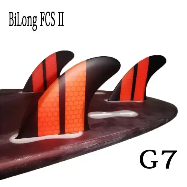 BiLong FCS II G7 Surfboard Thruster Tri Fin Fiberglass with Carbonfiber Electric Surfboard Quilhas Surf Wakeboard Windsurf Fins - Image 24