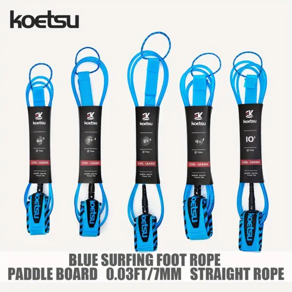 KOETSU Surfboard Leash, Professional Leg Rope, Paddle Board Straight Rope, Surfing Accessories for Surfboards and Paddle Boards