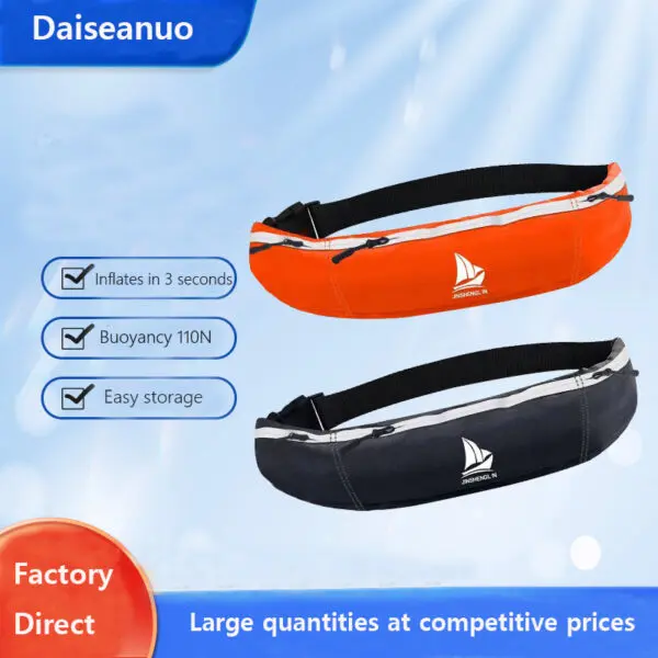 Professional Manual Automatic Inflatable Fishing Life Jacket Waist Bag High Buoyancy Adult PFD Life Belt Vest Swimming Life Ring