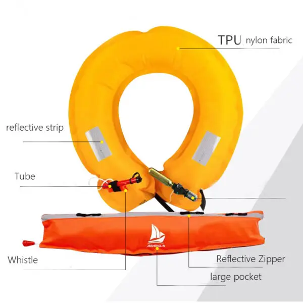 Professional Manual Automatic Inflatable Fishing Life Jacket Waist Bag High Buoyancy Adult PFD Life Belt Vest Swimming Life Ring - Image 2