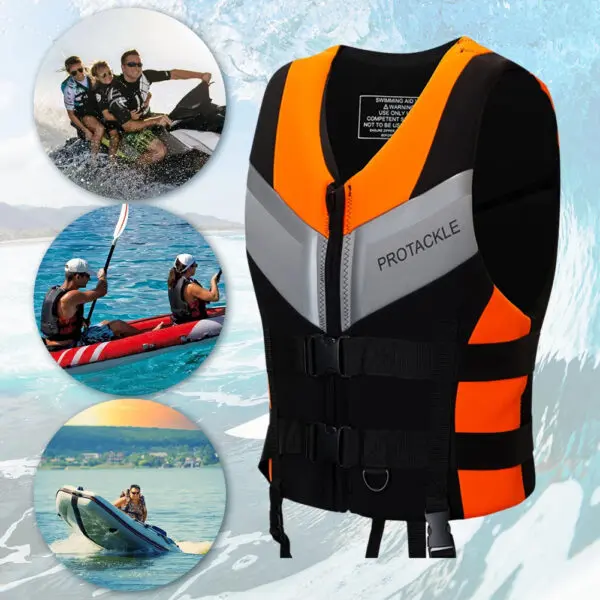 Neoprene Life Jacket Buoyancy Fishing Water Ski Vest Wear-resistant Survival Suit Water Sports Life Jacket For Swimming Fishing - Image 2