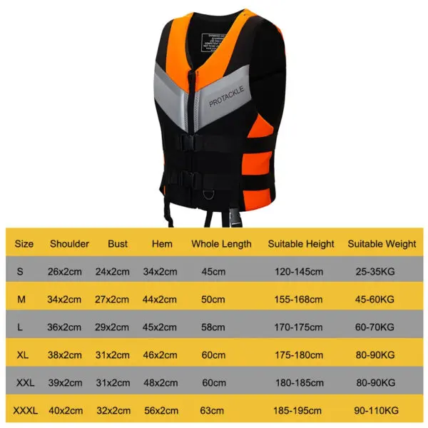 Neoprene Life Jacket Buoyancy Fishing Water Ski Vest Wear-resistant Survival Suit Water Sports Life Jacket For Swimming Fishing - Image 7