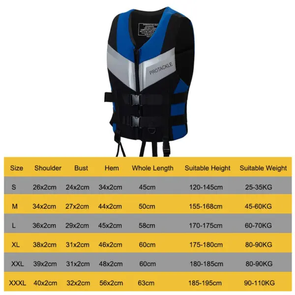 Neoprene Life Jacket Buoyancy Fishing Water Ski Vest Wear-resistant Survival Suit Water Sports Life Jacket For Swimming Fishing - Image 8