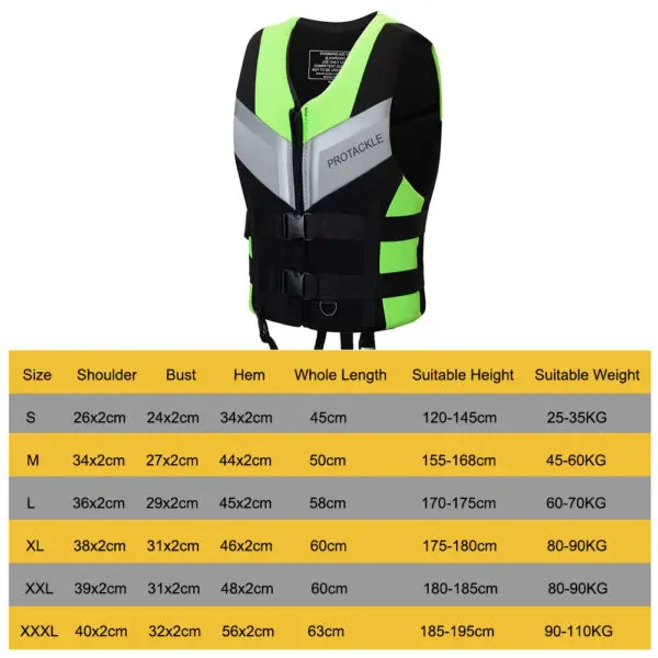 Neoprene Life Jacket Buoyancy Fishing Water Ski Vest Wear-resistant Survival Suit Water Sports Life Jacket For Swimming Fishing - Image 9