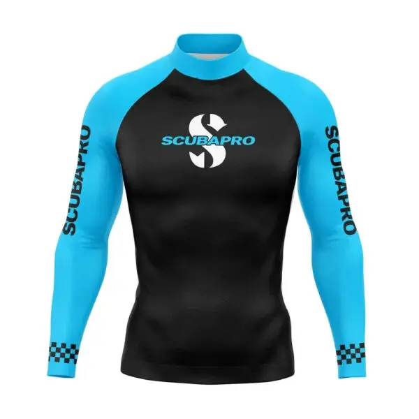Mens Long Sleeve Rashguard Upf 50 Sun Protection Surf Shirt Quick Dry Breathable Swimming Tight T-shirt Summer 2025 Gym Clothes - Image 3