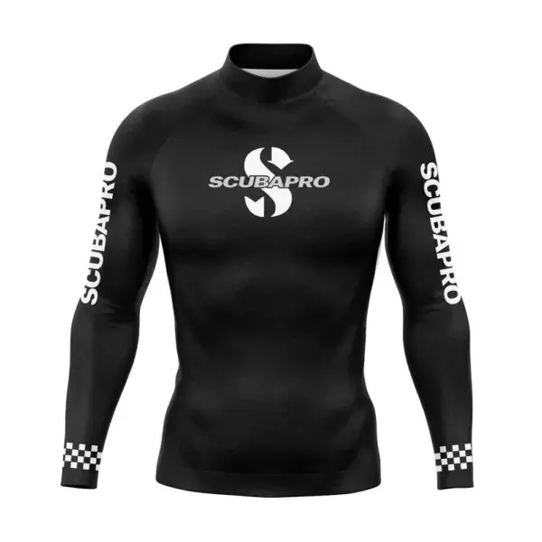 Mens Long Sleeve Rashguard Upf 50 Sun Protection Surf Shirt Quick Dry Breathable Swimming Tight T-shirt Summer 2025 Gym Clothes - Image 4