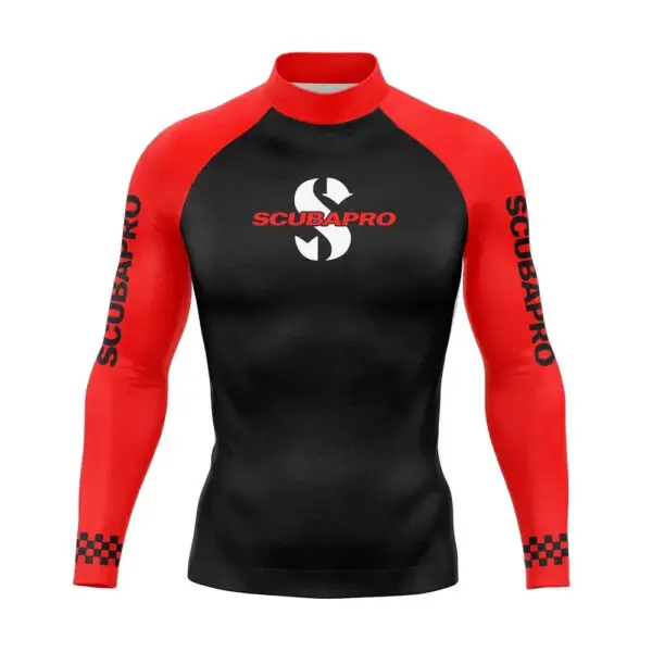 Mens Long Sleeve Rashguard Upf 50 Sun Protection Surf Shirt Quick Dry Breathable Swimming Tight T-shirt Summer 2025 Gym Clothes - Image 5