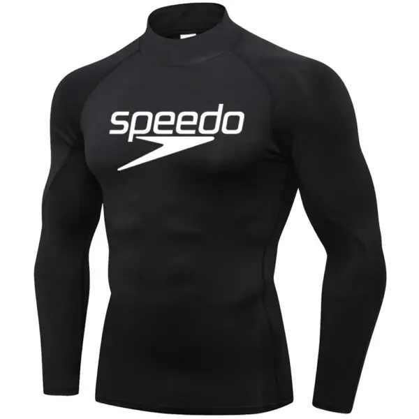 Men Swimming TightsT Shirt Surf Rash Guard Long Sleeve Protection Basic Skins Surfing Diving Swimsuit Tees Rashguard Gym Clothes - Image 6