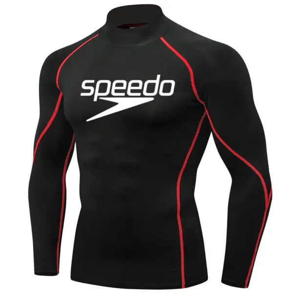 Men Swimming TightsT Shirt Surf Rash Guard Long Sleeve Protection Basic Skins Surfing Diving Swimsuit Tees Rashguard Gym Clothes - Image 11