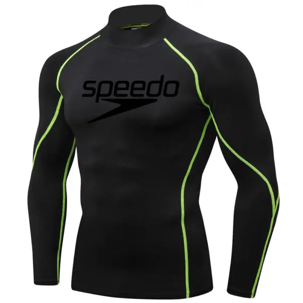 Men Swimming TightsT Shirt Surf Rash Guard Long Sleeve Protection Basic Skins Surfing Diving Swimsuit Tees Rashguard Gym Clothes - Image 13