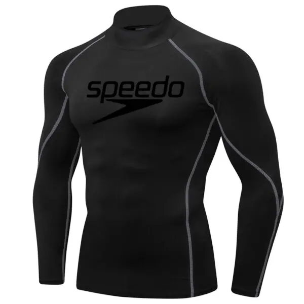 Men Swimming TightsT Shirt Surf Rash Guard Long Sleeve Protection Basic Skins Surfing Diving Swimsuit Tees Rashguard Gym Clothes - Image 14