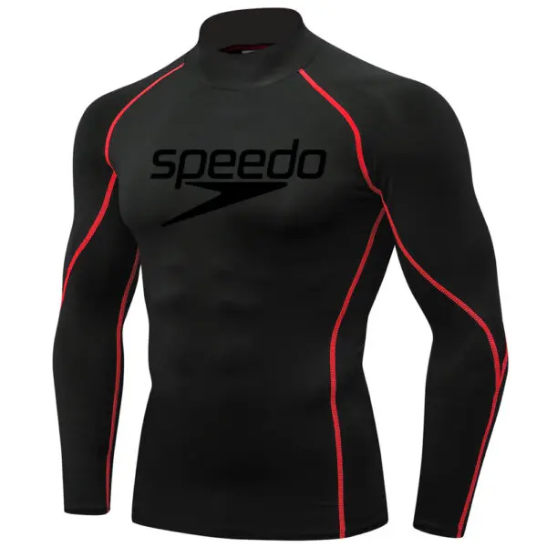 Men Swimming TightsT Shirt Surf Rash Guard Long Sleeve Protection Basic Skins Surfing Diving Swimsuit Tees Rashguard Gym Clothes - Image 16