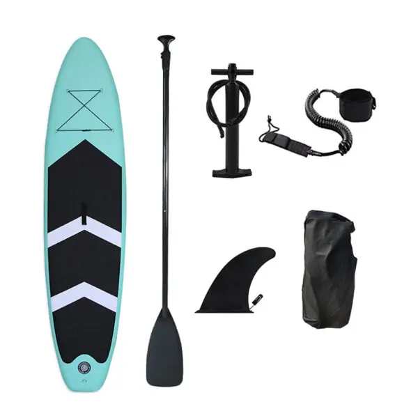 Inflatable Stand up Paddle Board Surfboard Water Sport Kayak Surf Set with Paddle Board Tail Fin Foot Rope Inflator and Bag - Image 2