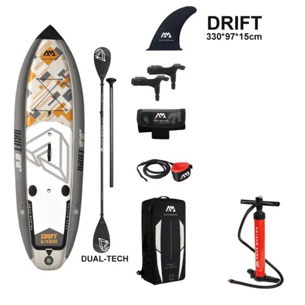 AQUA MARINA 330*97*15cm DRIFT inflatable sup board stand up paddle board, fishing SUP board surfing board with incubator A01010 - Image 9