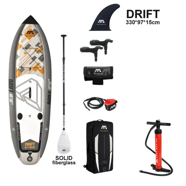 AQUA MARINA 330*97*15cm DRIFT inflatable sup board stand up paddle board, fishing SUP board surfing board with incubator A01010 - Image 10
