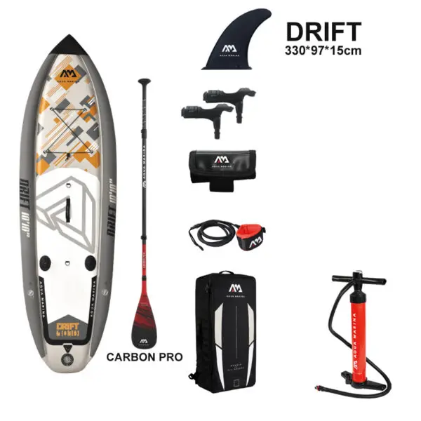 AQUA MARINA 330*97*15cm DRIFT inflatable sup board stand up paddle board, fishing SUP board surfing board with incubator A01010 - Image 12
