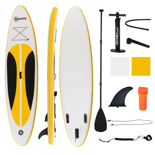 Outsunny 10' x 30" x 6" Inflatable Stand Up Paddle Board, Non-Slip & Ultra-Light Deck with ISUP Accessories, Adj Paddle - Image 2