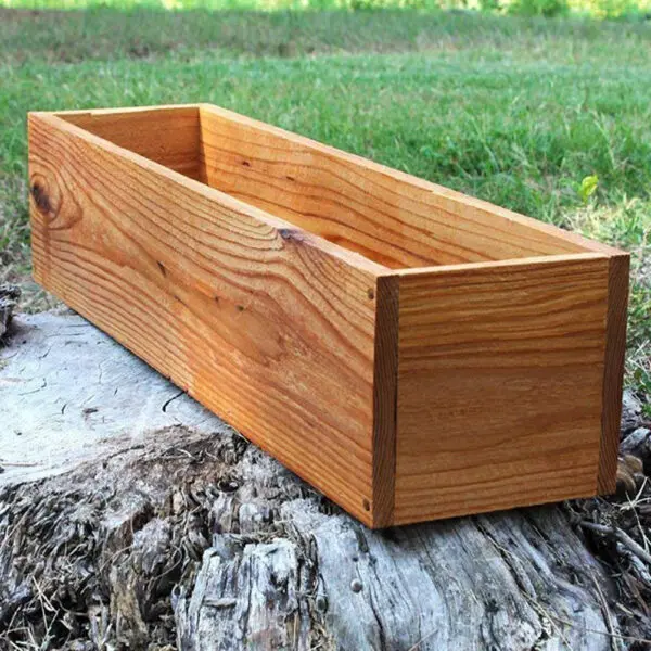 Antiseptic Wood Flower Box Wooden Planter Boxes Retro Window Outdoor Pot Cedar Succulent Decorative Pots - Image 2
