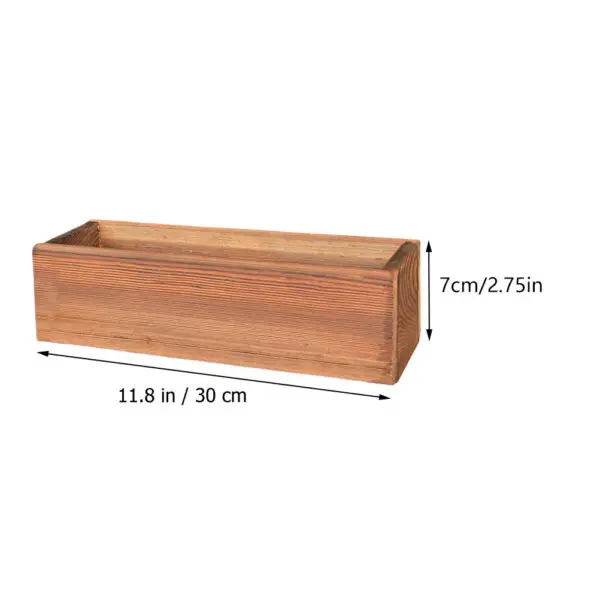 Antiseptic Wood Flower Box Wooden Planter Boxes Retro Window Outdoor Pot Cedar Succulent Decorative Pots - Image 6