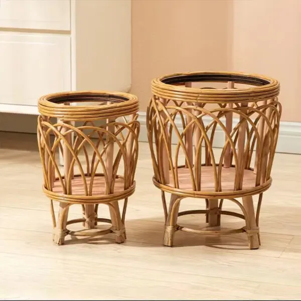 Ins Nordic Flower Pot Basket Wooden Flower Frame Indoor Outdoor Flower Pot Stand Living Room Green Plant Flower Pot Container - Image 2