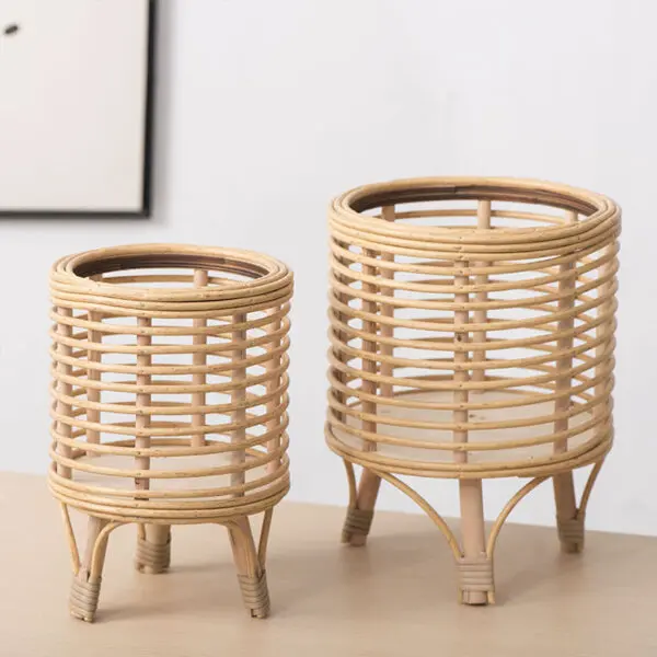 Ins Nordic Flower Pot Basket Wooden Flower Frame Indoor Outdoor Flower Pot Stand Living Room Green Plant Flower Pot Container - Image 3