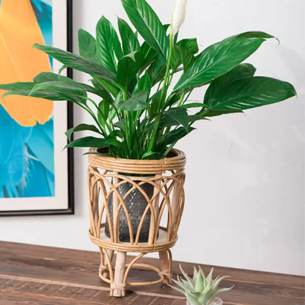 Ins Nordic Flower Pot Basket Wooden Flower Frame Indoor Outdoor Flower Pot Stand Living Room Green Plant Flower Pot Container - Image 4