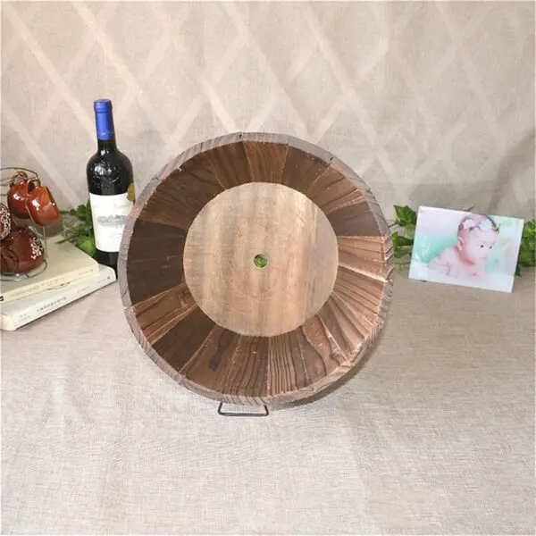 1/2PCS Retro Planting Flower Barrels Rustic Succulent Wavy Edge Planter Box Wood Barrels Flower Pot Plant Container Box Outdoor - Image 2