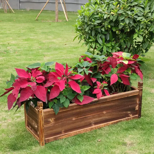 Raised Garden Bed Flower or Vegetable Planter Window Mounted Plant Box for Garden, Yard Wood Box for Planting - Image 2