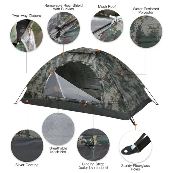 Portable Tent Camping Tent Single Layer Portable Tent Anti-UV Coating UPF 30+ for Outdoor Beach Fishing Children Tent - Image 5
