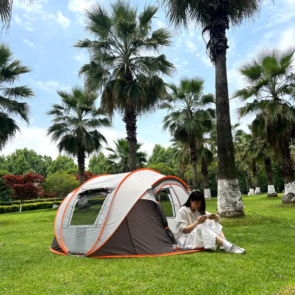 5-8 people quick opening hand throw tent waterproof camping boat tent outdoor tent fully automatic pop-up - Image 3