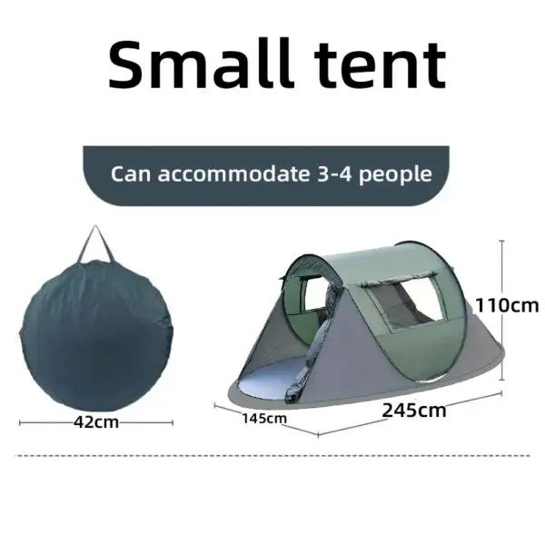 5-8 people quick opening hand throw tent waterproof camping boat tent outdoor tent fully automatic pop-up - Image 7