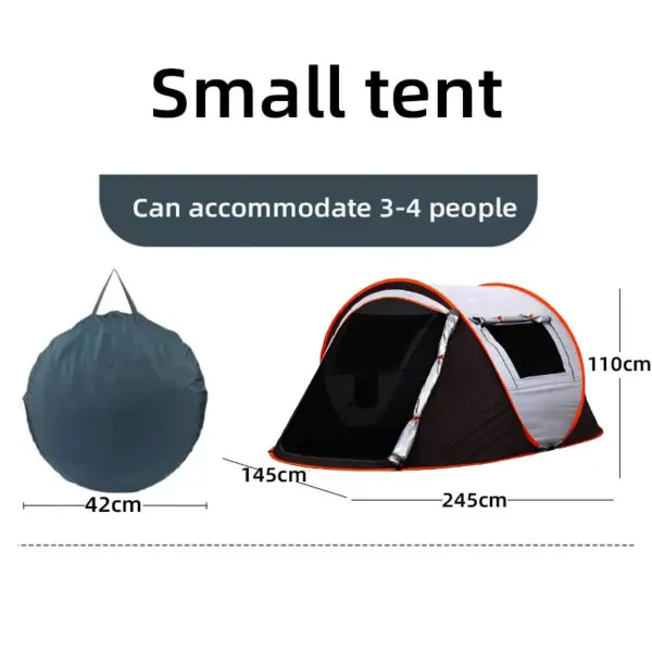 5-8 people quick opening hand throw tent waterproof camping boat tent outdoor tent fully automatic pop-up - Image 10