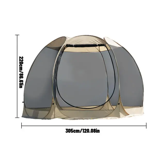 Portable Screen House Tent with Mosquito Net 6-8 Person Camping Backyard Patio & Protection Outdoor Shelter Suitable for family - Image 7
