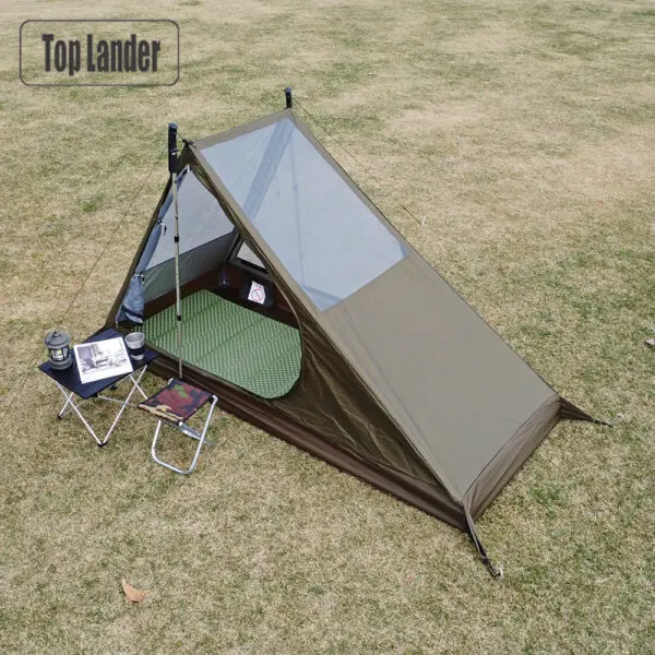 Airy Mesh Tent 1 Person Ultralight Tent Quick Setup Backpacking Shelter Breathable Mosquito Proof for Camping and Trekking