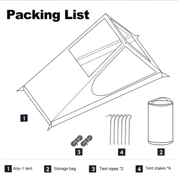 Airy Mesh Tent 1 Person Ultralight Tent Quick Setup Backpacking Shelter Breathable Mosquito Proof for Camping and Trekking - Image 14
