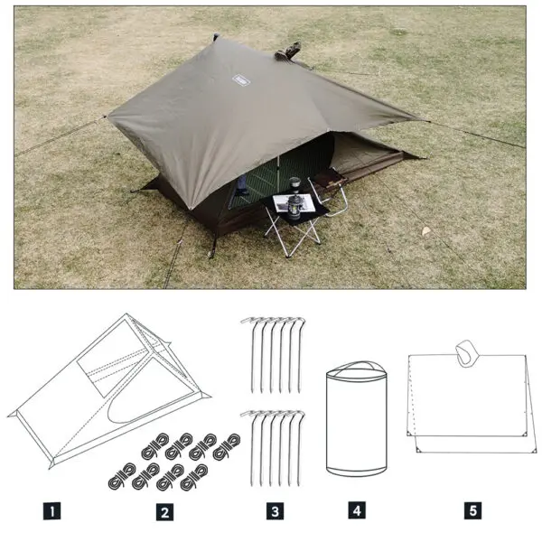 Airy Mesh Tent 1 Person Ultralight Tent Quick Setup Backpacking Shelter Breathable Mosquito Proof for Camping and Trekking - Image 17