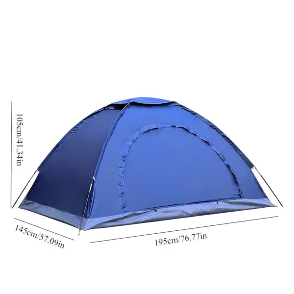 Outdoor camping tent, hand-built rain and sun protection hiking tent, double bed for couples and children, portable windproof - Image 6