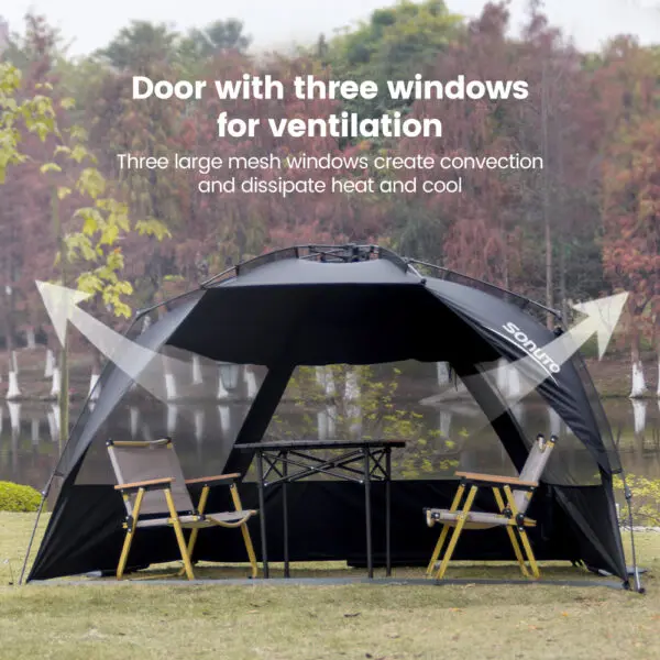 Sonuto Outdoor 3-4P One-Touch Camping Tent Quick Automatic Opening Beach Fishing Tent Family Travel Picnic Park Anti-UV Shade - Image 5