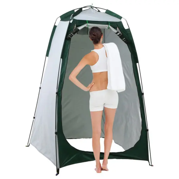 Portable Beach Shower Toilet Changing Tent Sun Rain Shelter Privacy Shelter Tent with Window for Outdoor Camping Bathroom - Image 2