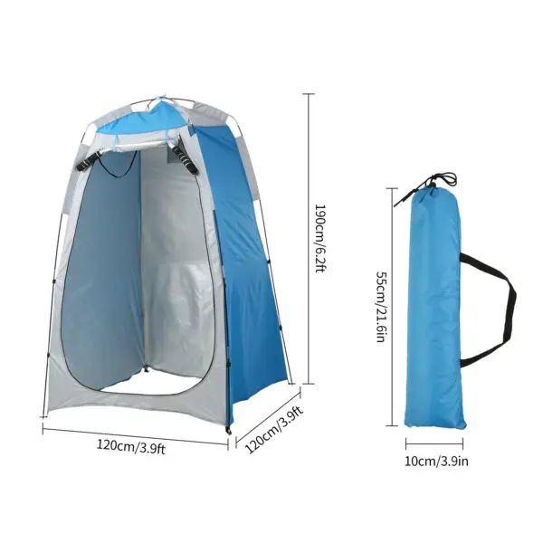Portable Beach Shower Toilet Changing Tent Sun Rain Shelter Privacy Shelter Tent with Window for Outdoor Camping Bathroom - Image 4