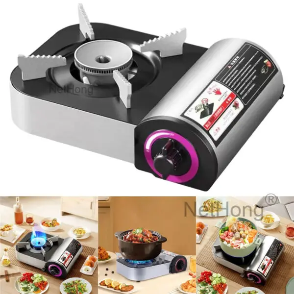 Safety Camping Gas Stove - Portable Single Burner with Auto Shut-Off, Windproof for BBQ Cooking & Outdoor Heating - Image 2
