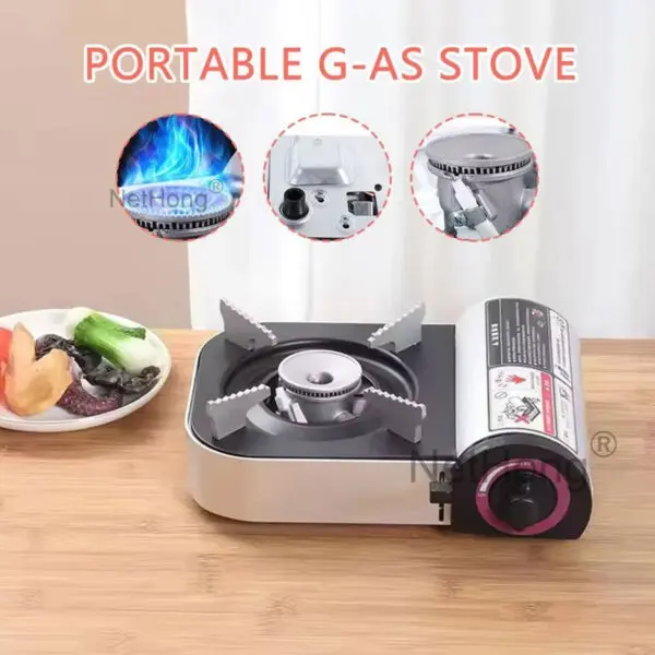Safety Camping Gas Stove - Portable Single Burner with Auto Shut-Off, Windproof for BBQ Cooking & Outdoor Heating - Image 4