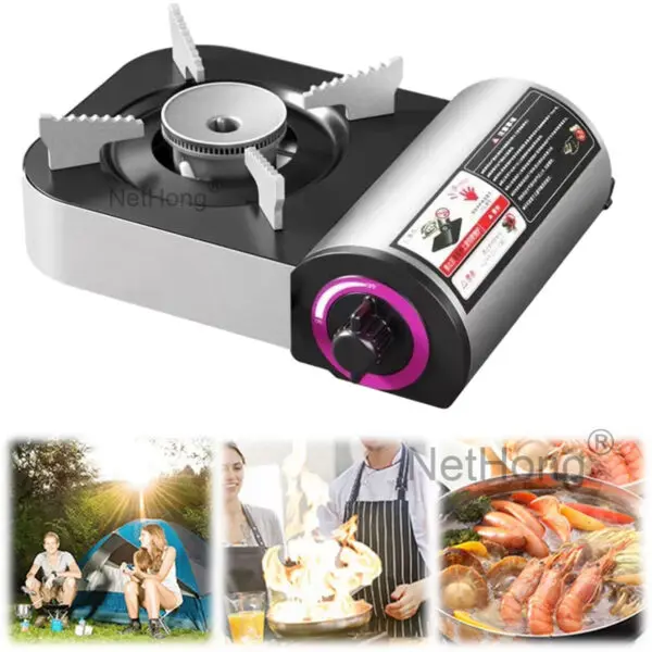 Safety Camping Gas Stove - Portable Single Burner with Auto Shut-Off, Windproof for BBQ Cooking & Outdoor Heating - Image 5