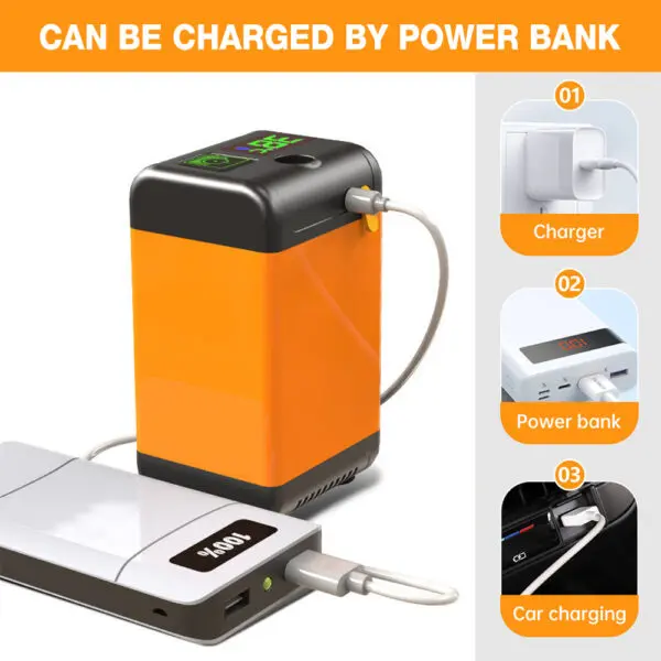 Portable Outdoor Camping Shower Pump with Intelligent Digital Display Electric Camping Shower 4800mAh for Travelling - Image 2