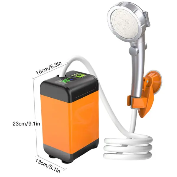 Portable Outdoor Camping Shower Pump with Intelligent Digital Display Electric Camping Shower 4800mAh for Travelling - Image 5