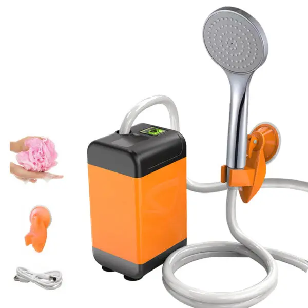 Portable Outdoor Camping Shower Pump with Intelligent Digital Display Electric Camping Shower 4800mAh for Travelling - Image 7