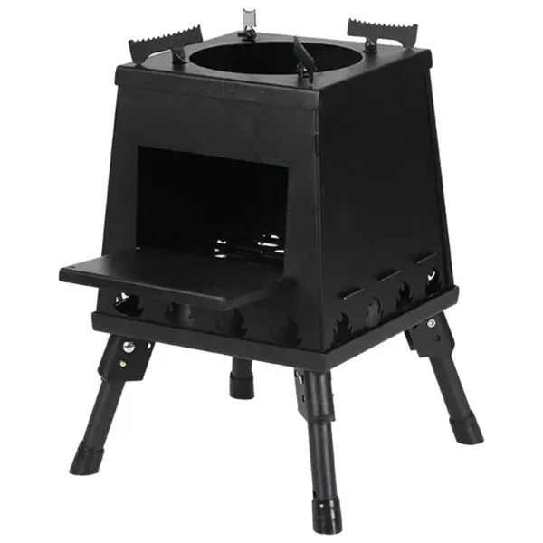 Mini Outdoor Firewood Stove Height Adjustable Portable Wood Burner Firewood Camping Folding Stove for Camping Picnic BBQ Travel - Image 4