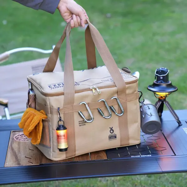 30-42L Camping Equipment Storage Bag Insulation Folding Storage Box Tableware Handbag Field Divider Tactical Camping Picnic Tool - Image 5